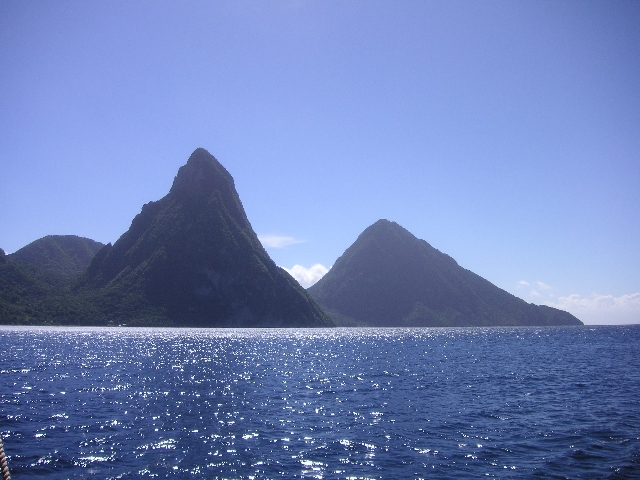 "The Pitons of Saint Lucia."